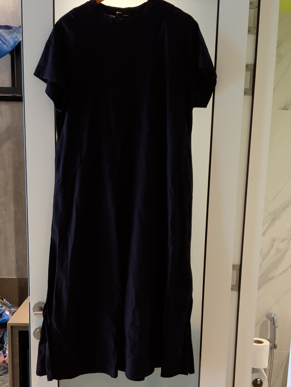 Florent Made In Japan Classic Black Short-Sleeve Midi Dress - Nwt